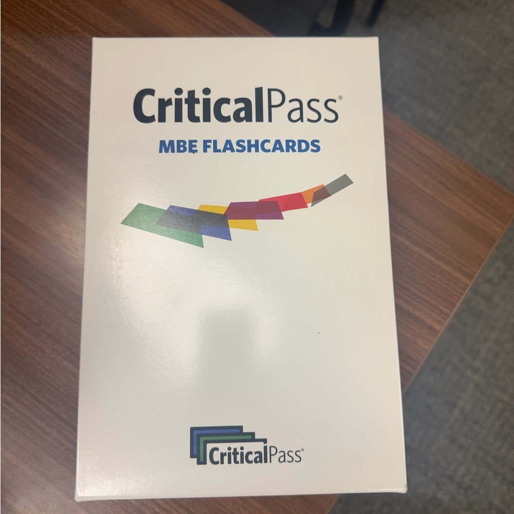 CriticalPass MBE Flashcards - White with Multicolor Accents